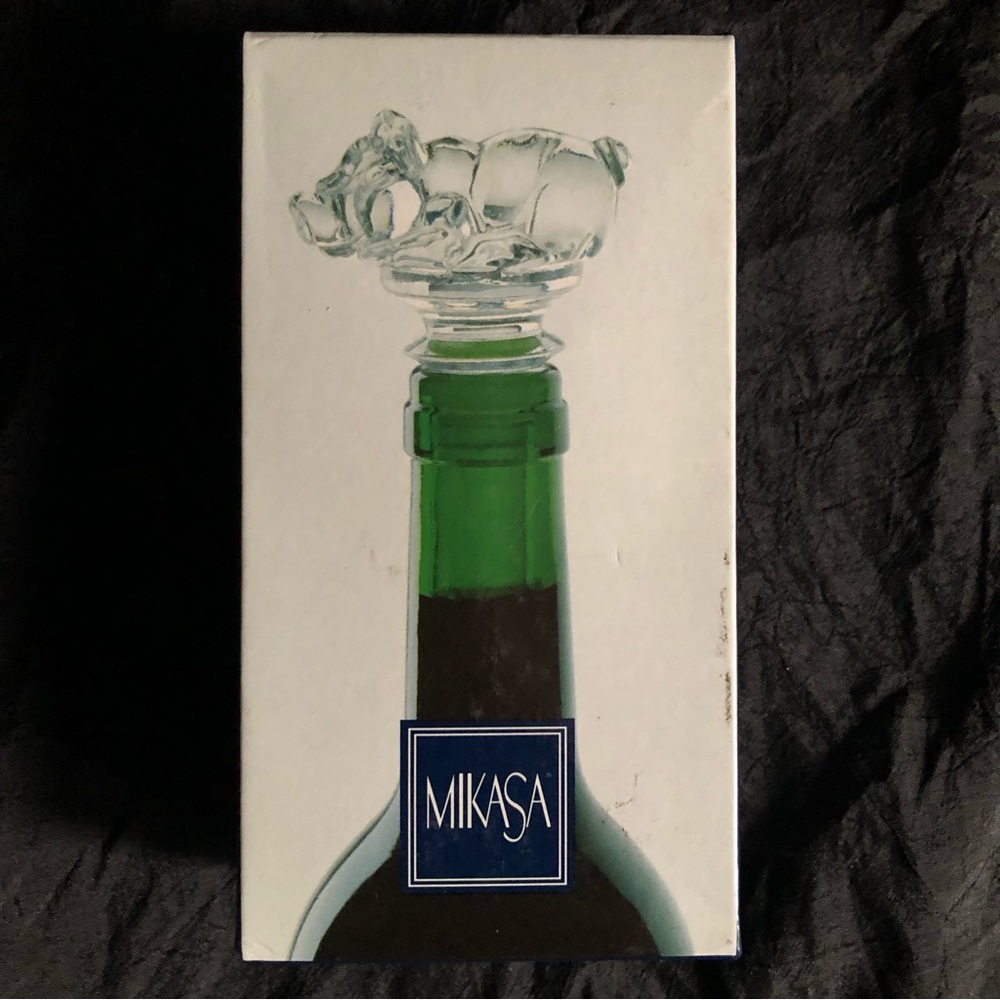 Vintage Mikasa Crystal Bottle Stopper - Farm Friend Pig - Picture 3 of 15